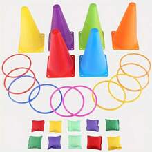 1 Set 7.08 Inch / 9.05 Inch Agility Ring Cone Set, Football & Basketball Training Equipment, Skill Sports Accessories - Outdoor Game