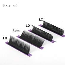 Lashine 16 Rows L Curl Series Individual False Eyelashes Extensions C D L LC LD LU Curl 0.05mm 0.07mm Thickness 8-15mm Mixed Lengths Faux Mink Classic Lash Soft And Natural