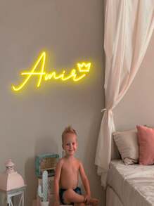 1 sztuka, niestandardowy neonowy znak LED dla dzieci - 9 stylów wzorów do wyboru, prezenty dla dziewcząt i chłopców, spersonalizowana dekoracja pokoju, prezenty neonowe, kolorowe neonowe znaki 3D, niestandardowe neonowe znaki, stylowe prezenty świąteczne, nowoczesne, kolorowe, kawaii, urocze, słodkie, swobodne, niestandardowe, spersonalizowane, wyjątkowe, dostosowane, syn, córka, na dzień dziecka, sypialnia, salon powrót do szkoły