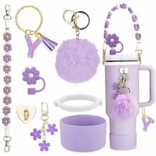 Accesorios de decoración de la Copa , Tapa de pajita de 8-9 mm, Botas de silicona compatibles con vasos de 30 y 40 onzas de la Cup, regalo de Navidad para niñas, regalo DIY creativo, decoración de Acción de Gracias, decoración de regalo para amigos, decoración de fiesta de Navidad, accesorios , vaso de Navidad, útiles escolares