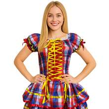 2025 Country Party Dress For Adults, Beautiful Plaid - Rojo - Ver 2
