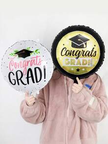 10pcs Graduation Decoration Balloon Set, Includes 18-Inch Graduation Congratulations Round Balloons, Suitable For Graduation Party Decor, Graduation Celebration, 2026 Graduation Atmosphere Decoration - Multicolor - View 3