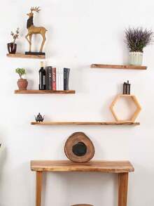 1 pezzo Mensola da parete in legno, mensola galleggiante ampia, scaffale da parete in legno rustico per cucina, soggiorno, esposizione