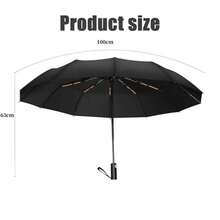 High-End Automatic Folding Umbrella - Navy Blue - View 3