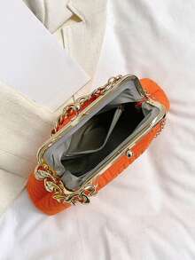 Minimalist Suede Crossbody Bag, Shoulder Bag For Women - Orange - View 11