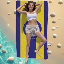 Leeds United Football Club Beach Towel - Super Absorbent, Ultra Soft Microfiber, Quick Dry, 100% Polyester, Perfect For Swimming, Camping, Travel, Rectangular Design With Football & "UNITED" Logo, Beach Essential | Modern Design | Machine Washable Towel, Beach Blanket Bathroom Decor Summer Beach Essentials - Multicolor - View 6