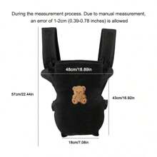 1pc Baby Carrier, Adjustable Comfortable Front & Back Straps, Ergonomic M-Type Seat, Multiple Carrying Positions, Suitable For Newborns To Toddlers, All Seasons, Hiking And Shopping, Perfect Baby Shower Gift