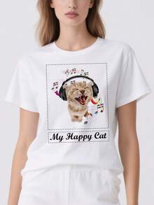 Customized Personalized T-Shirt Upload Your Picture Design Make Your Gift Party Holiday T-Shirt Custom - White - View 2