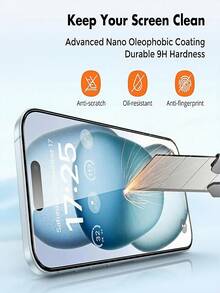 5 Piezas de Protector de Pantalla de Vidrio Templado con Dureza 9H Compatible con iPhone 16/15/14/13/12/11 Pro Max, Compatible con Samsung Galaxy S25 Ultra A56 A26 A36 A55 A16 A06, Compatible con Xiaomi Poco Redmi 14C 13C Note 13 14 4G 5G, Kit de Instalación Anti-Burbujas, Anti-Arañazos y Irrompible, Película HD Transparente, Regalo Ideal para Cumpleaños, Familia, Amigos, Accesorios para Teléfono - 5 piezas de vidrio HD - Ver 5