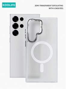 1pc Koolife Skin-Feel Electroplated Matte Magnetic Case, Anti-Slip Anti-Drop, Skin-Feel Matte, Ultra-Thin Hard Shell, PC+TPU, Compatible With IPhone 16/16pro/16plus/16promax/11/11pro/11promax/12/12pro/12promax/13/13pro/13promax/14/14plus/14pro/14promax/15/15pro/15plus/15promax And S25Ultra/24Plus/23/22