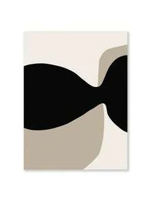 1pc Modern Minimalist Neutral Gallery Wall Art Black And Beige Abstract Art Canvas Painting Nordic Simple Bedroom Frameless Wall Art Holiday & Birthday Gift, Office Decoration Arranged Artwork Optional Frame ,Wall Art With Frame - Multicolor - View 20