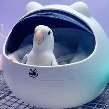 Ultra Comfort Flip-Top Bird Nest Box - Washable Cabin For Parrots/Cockatoos, Removable Base, Breathable Design | 2-Use Scenarios, No Batteries, Reusable Habitat - White - View 5