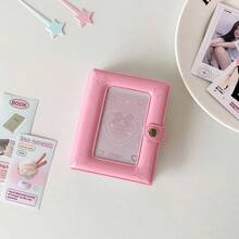 40-Pocket 3-Inch Mini Photo Card Holder Album, Hollow Heart Design Cartoon Photocards Collection Book For Kpop Fan , Back To School Gifts - Multicolor - View 11