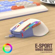 Przewodowa mysz e-sportowa Q15, kolorowe efekty świetlne RGB z efektem oddechu, szósty segment DIP, 9 klawiszy sterujących, regulowany tryb oświetlenia, multimedialne funkcje klawiszy, mysz przypominająca grę, nowy wygląd, modna pszczoła Hollow