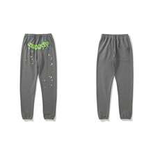 2-Piece Hip-Hop Fashion Printed Sweatshirt Set For Loose Hooded Sports Sweatshirts For Men And Women - Xám - Xem 3