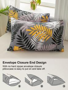 Bộ ga trải giường 3 món họa tiết lá và hoa này được làm từ chất liệu vải sợi siêu mịn cao cấp, siêu mềm mại và thoáng khí, phù hợp cho mọi mùa. Sản phẩm có thể giặt máy, chống phai màu, chống xù lông, chống co rút và chống nhăn. Thiết kế thời trang và đa năng phù hợp với phong cách trang trí phòng ngủ Bohemian, Farmhouse hoặc Modern Minimalist, và rất dễ bảo quản. - Nhiều màu - Xem 8