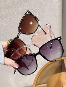 Popular Design Hot Girl Style Perfect Best Friend Style 3-4pcs Square Plastic Full Frame Fashion Eyeglasses Combination,For Women-Vacation Outfits,Street Snap,Musical Festival,Party Fashion Accessories Suitable For All Face Shapes Color Blocking Boho Vacay Vacay Vibes For Summer Beach Vacation,Outdoor,Travel - Multicolor - View 7