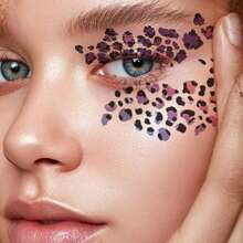 Cheetah Print Temporary Tattoos, Fashionable Sexy Cheetah Pattern Sticker With Sophisticated Vibe - Multicolor - View 5