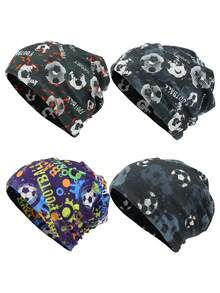 2 piezas Gorros tipo Beanie clásicos con estampado de paisley sueltos sin visera, gorros tipo Beanie elásticos estilo bohemio sin visera, braga de cuello vintage unisex, gorros sin visera suaves, gorros para quimioterapia para hombres y mujeres, posición de impresión aleatoria Gorras de invierno y otoño - A - Ver 9