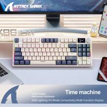 K86 Wireless Mechanical Keyboard With Hot-Swap Switch, Bluetooth/2.4G Connectivity, Display Screen & Rotary Volume Knob, Suitable For Gaming And Work