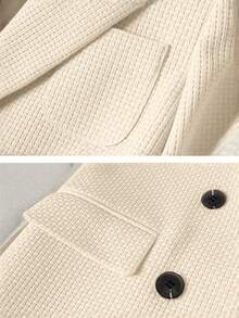 HOMEYEE Women's Lapel Long Sleeve Vintage Elegant Casual Business Professional OL Top Blazer For Autumn/Winter - Màu be - Xem 4