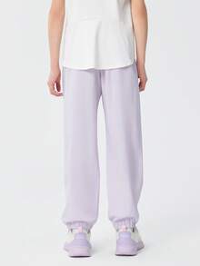 Balabala Tween Girl' Quick-Dry Summer Pants, Breathable & Lightweight - Pink Purple - View 3