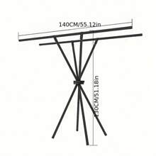 1 pièce Nouveau séchoir pliable, Fête des Mères, support à vêtements en métal moderne à double barre, grand support autoportant, design minimaliste, séchoir extérieur facile à assembler