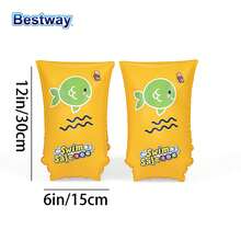 Bestway 32110 1 Pair Of Armbands Float Sleeve Swimming Armband, Swimming Armband Inflatable Ring, Reel Strap, Float Reel Strap Float For Beach, Lake, Swimming Pool, Holiday, Outdoor Goods - Yellow - View 7