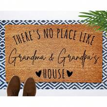 There's No Place Like Grandma And Grandpa's House, Welcome Door Mat Print Doormat Welcome Mat Outdoor, Front Door, Indoor, Outdoor Entrance Hello Floor Mat Non Slip Welcome Rug Home Decor Greetings Housewarming Gift Bathroom Decor Fall Decor Carpet Bathroom Accessories Back To School Entryway Decor - There's No Place Like Grandma Grandpa's House - View 1
