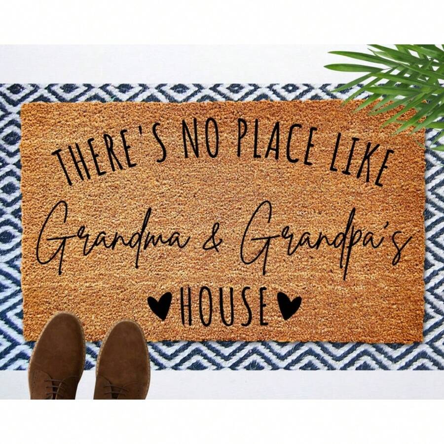 There's No Place Like Grandma And Grandpa's House, Welcome Door Mat Print Doormat Welcome Mat Outdoor, Front Door, Indoor, Outdoor Entrance Hello Floor Mat Non Slip Welcome Rug Home Decor Greetings Housewarming Gift Bathroom Decor Fall Decor Carpet Bathroom Accessories Back To School Entryway Decor - There's No Place Like Grandma Grandpa's House - View 1