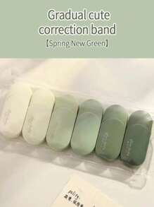 1pc Elegant Oval Shape Gradient Color Correction Tape, Quiet Correction Tape For Students Back To School