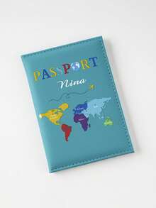 Dompet Paspor Kulit PU Kustom dengan Penutup Magnet, Sampul Paspor Ukiran Laser yang Dipersonalisasi, Aksesori Perjalanan untuk Pria dan Wanita - MultiWarna - View 4