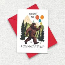 Bigfoot Birthday Cards, Funny Birthday Cards, Father's Day Birthday Cards, Funny Father's Day Cards, Bigfoot Gift Cards, Mystery Animal Cards, Gifts For Bigfoot Lovers, Anniversary Cards