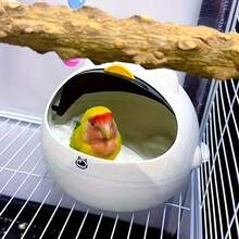 Ultra Comfort Flip-Top Bird Nest Box - Washable Cabin For Parrots/Cockatoos, Removable Base, Breathable Design | 2-Use Scenarios, No Batteries, Reusable Habitat - White - View 7