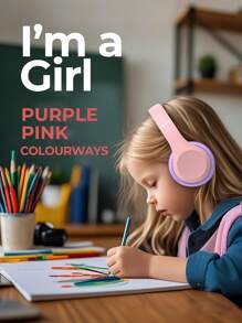 havit Słuchawki dla dzieci z portem udostępniania, bezprzewodowe słuchawki dla dzieci, poziom głośności chroniący słuch 85 dB, przyjazne dla skóry słuchawki nauszne z wbudowanym mikrofonem do iPada/tabletu/samolotu, niebieskie, czas odtwarzania 18 godzin