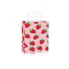 12pcs Strawberry Pattern Gift Bags, Birthday Party Favor Bags, Suitable For Birthday Parties, Themed Events, Holidays And Celebrations