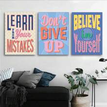 1 pieza /Arte de pared Pósters Opcional Marco/Citas enmarcadas Cotización moderna simple e inspiradora Impresión artística en lienzo Póster motivacional Pintura decorativa de pared para dormitorio, oficina, decoración del hogar moderna