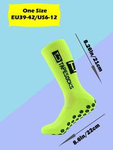 1 Pair Men's Football/Soccer Socks With Anti-Slip Grip, Sports Socks With Shock-Absorbing Pads For Football, Basketball Or Hockey