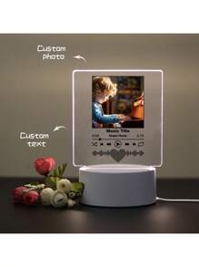 1 szt., personalizowane zdjęcia, personalizowane, spersonalizowane, czterokształtne światła muzyczne, personalizowane zdjęcia, dziel się ulubionymi wspomnieniami i najcenniejszymi chwilami, sztuka ścienna, prezenty dla nauczycieli, dzieci, kochanków, dziewczyn