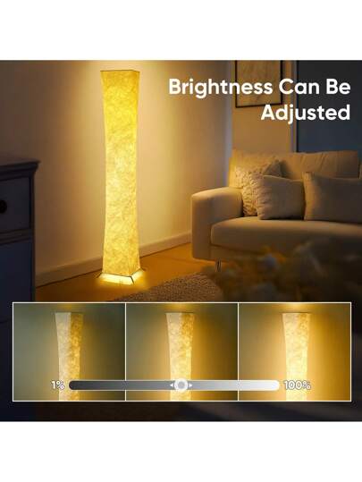 Zachte Verlichting Vloer Lamp, Minimalist Moderne Ultra Thin Warm 3000K LED Tyvek Fabric Sunshade Bureau Living Room, Bedroom, Gaming Room view 4