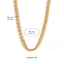 1pc Fashionable Stainless Steel Chain Necklace For Women For Daily Decoration - Yellow Gold - View 15