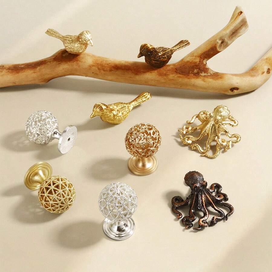 Fanruier 3PCS New Fashion Features Cabinet Decoration Handle Drawer Wardrobe Furniture Decoration Zinc Alloy High End Handle - Multicolor - View 1