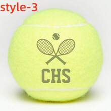 1 个可定制网球，3 种设计选择，采用厚羊毛毡制成，可牢牢抓住球面，高弹性合成纤维训练网球，耐用，适合高级训练，适合作为网球队队长的纪念品或赛季结束/节日礼物