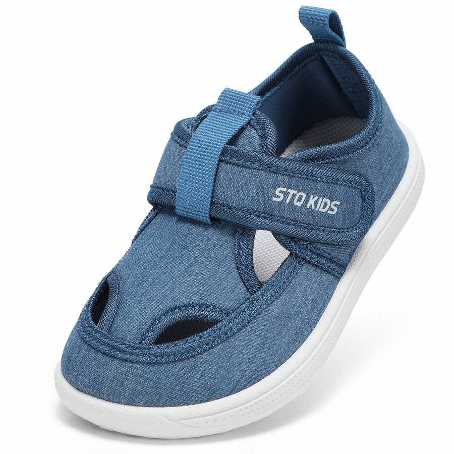 Sandalias de agua con puntera ancha para niños pequeños: Sandalias de playa de caída cero para niños y niñas, antideslizantes, de verano, para nadar descalzos en la piscina.