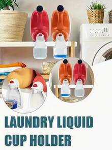 Set de 2/1 pieza Nuevo estante portador de agente de limpieza de ropa para evitar derrames y goteos, soporte plegable para taza para baño y cocina, estante ensamblado resistente de verano - Multicolor - Ver 2