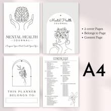 1 Stück Notizbuch Planer für psychische Gesundheit - 120 Seiten, für Angstlinderung, Selbstfürsorge-Tracking & Entspannungsprogramm