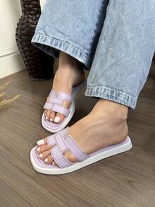 Women's Casual Comfortable Sandals, Popular - Tunika 4027 - Màu tím hoa cà - Xem 4
