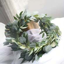 1 Peça Grinalda Artificial de Eucalipto, Trepadeira de Eucalipto Pendurada Verde, Flores Artificiais Antioxidantes de Alta Qualidade, Decoração de Parede, Decoração de Quintal, Suprimentos de Jardim, Decoração de Casamento, Decoração de Festa, Suprimentos de Feriado, Decoração de Feriado Doméstico, Decoração de Jardim