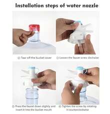 Dispensador de agua invertido conveniente, soporte invertido universal para botellas de agua con grifo de agua, dispensador de agua simple - Negro - Ver 3