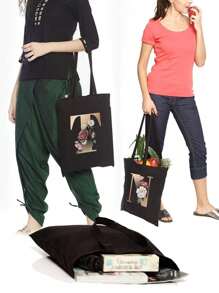 Fashion Casual Shoulder Bags Gold Letter Printing Shopper Canvas Foldable -Friendly Shopping Bag Tote Handbags Large Capacity Travel Grocery BagSchool Bag,Back To School Backpack,Large Capacity,Lightweight,Portable,Laptop Compartment, Suitable For Teen Girls Women College Students, Perfect For Back To School,College,Middle School, High School,Work , Business, Commute